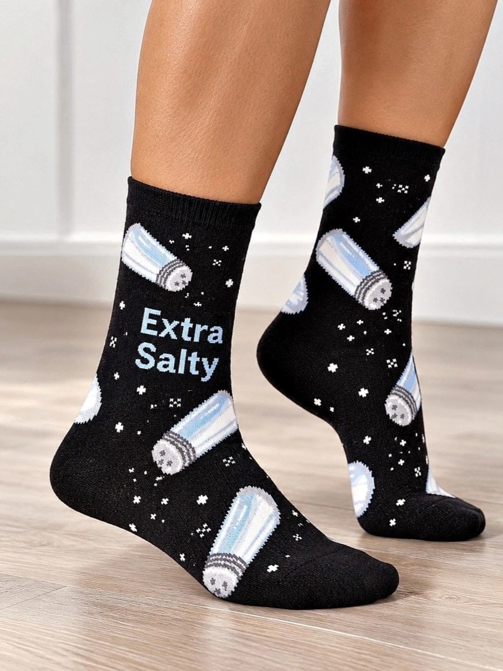 Socksmith Extra Salty Crew Socks Women's Crew Socks Black & Blue